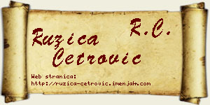 Ružica Četrović vizit kartica